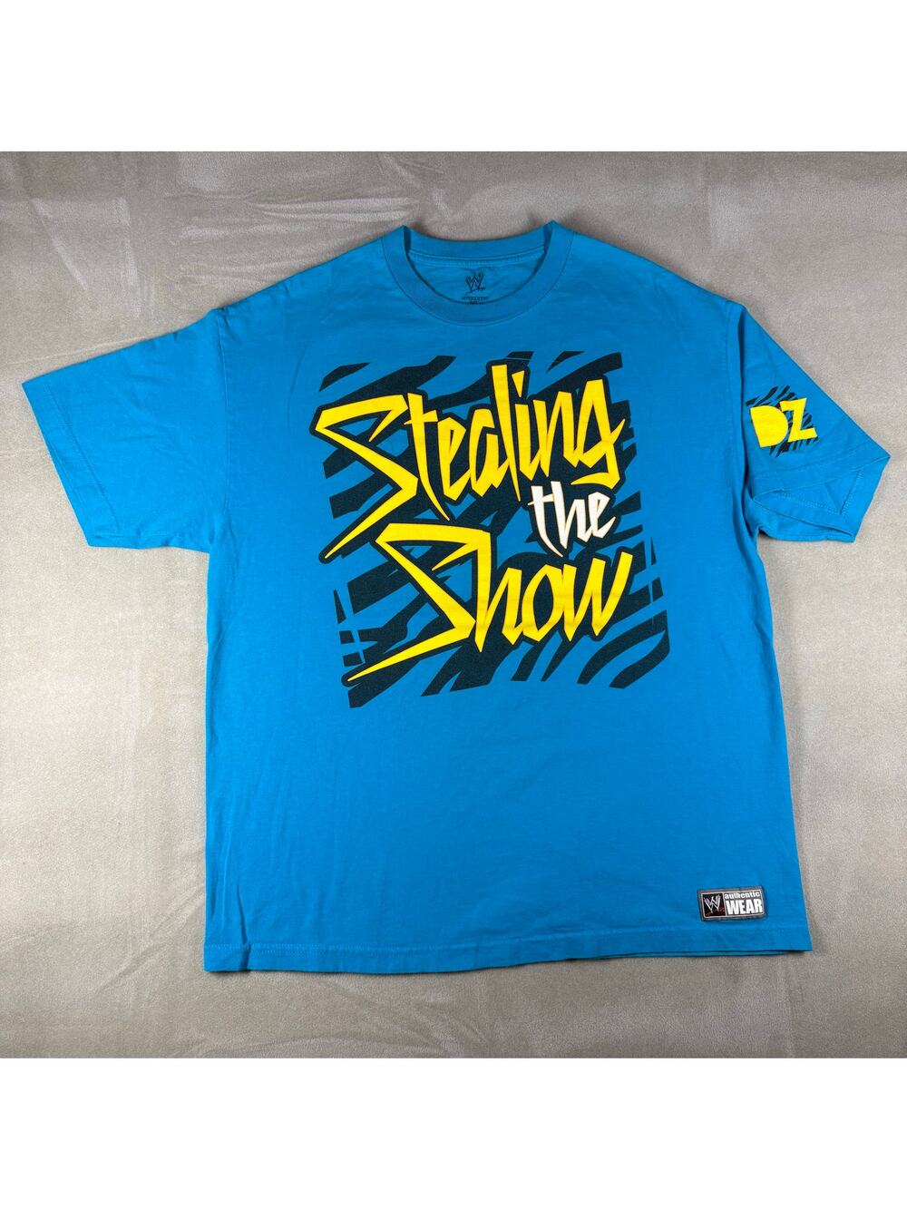 WWE DZ Dolph Ziggler Stealing The Show Blue Graphic T Shirt Mens XL Wrestling